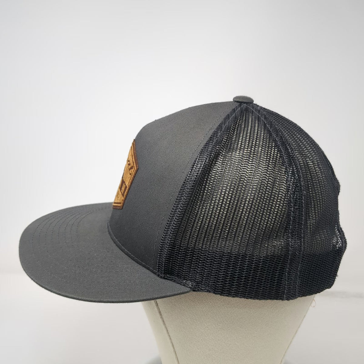 Yupoong Trucker Hat Gray One Size Snapback Mesh Back Moab Utah Arch Patch