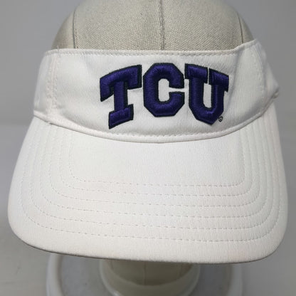 Under Armour TCU Horned Frogs NCAA Visor White OSFM Embroidered Strapback Hat