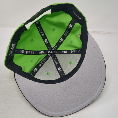 Oregon Ducks NCAA New Era Snapback Hat Green Black 9FIFTY Flat Brim Embroidered