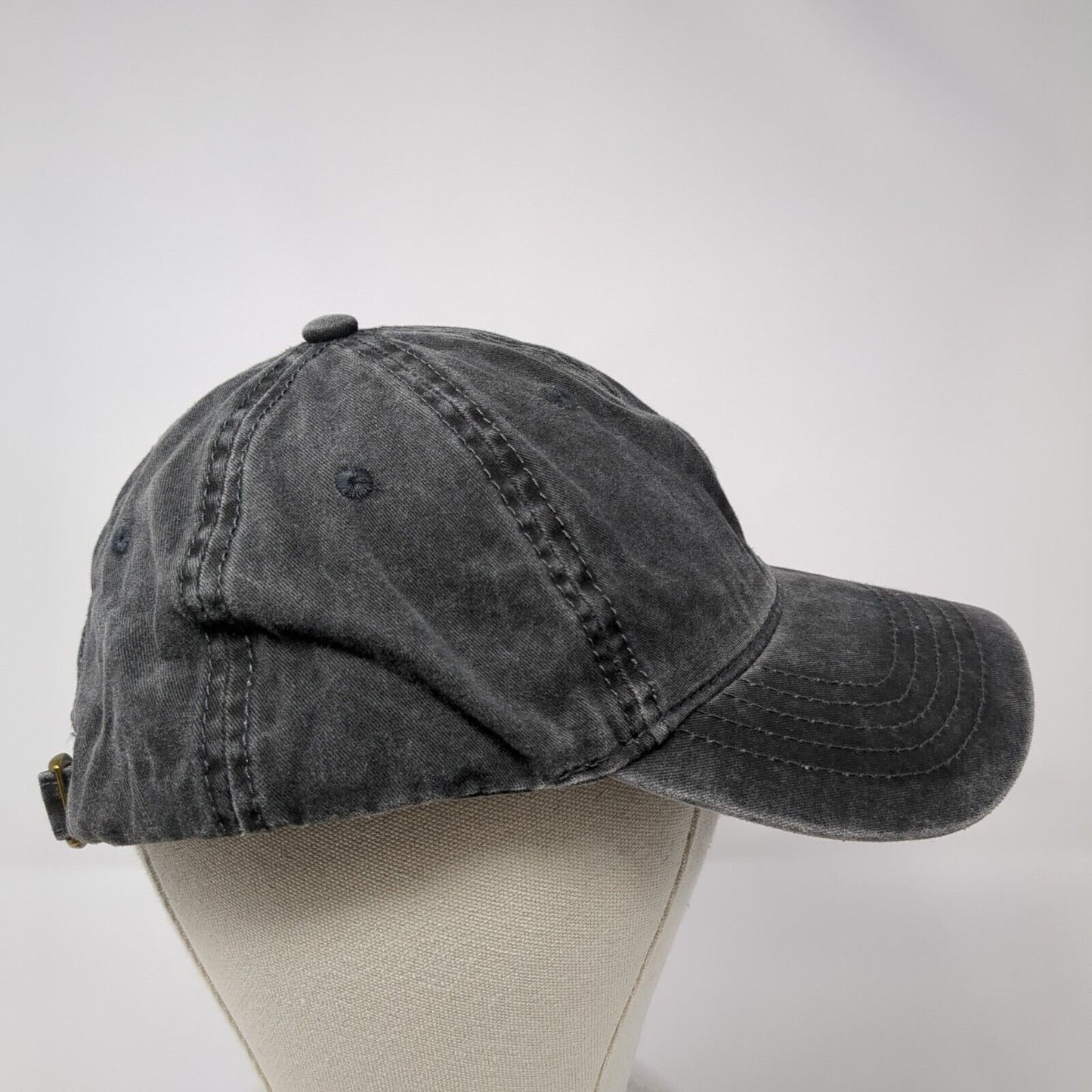 Unbranded Slideback Hat Solid Black Gray One Size Adjustable Vent Holes