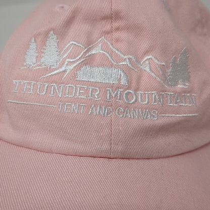 Port Authority Pink One Size Baseball Cap Hat Strapback Thunder Mountain Tent