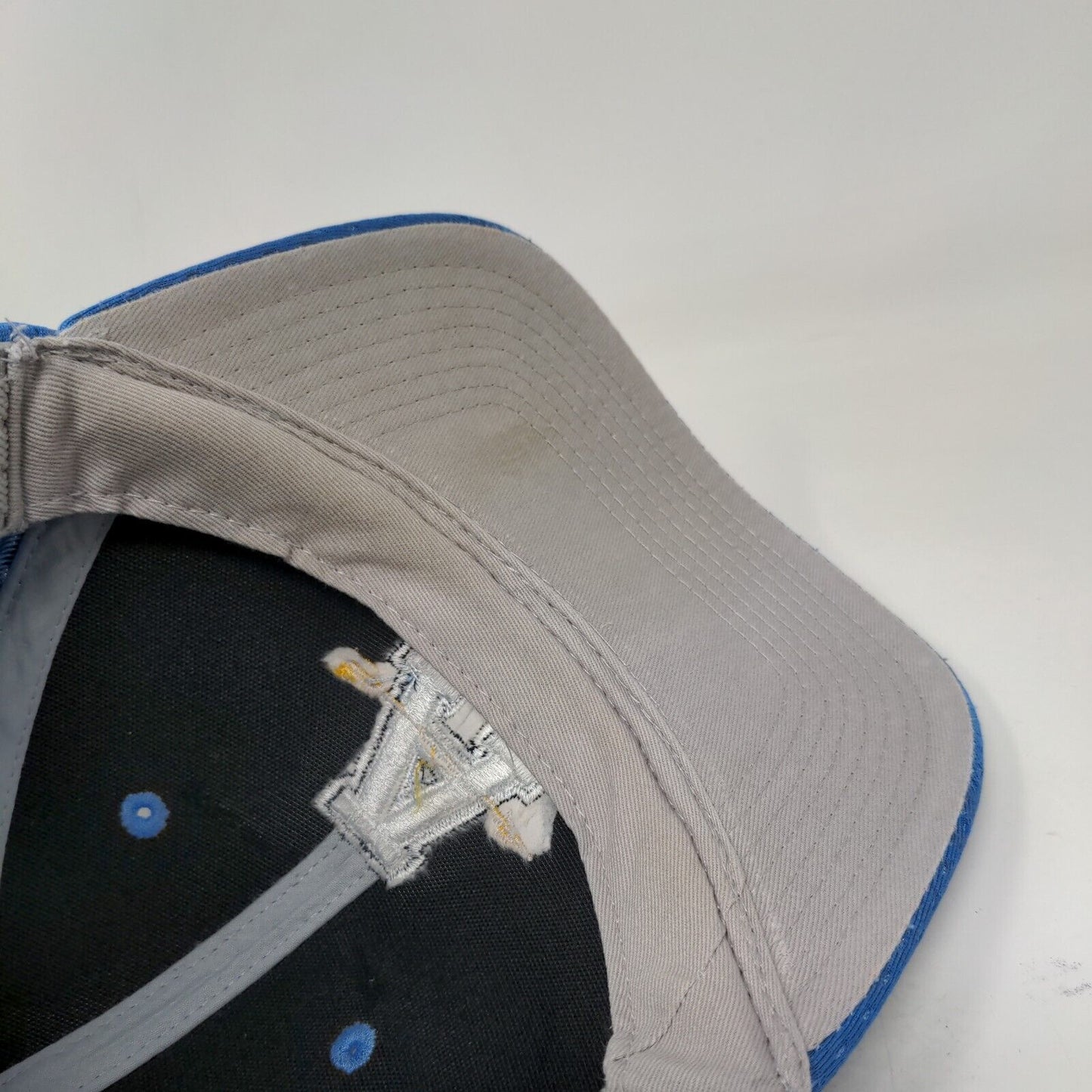 Letter A Arrow Fitted Hat Blue M-XL Embroidered Solid Pacific Headwear