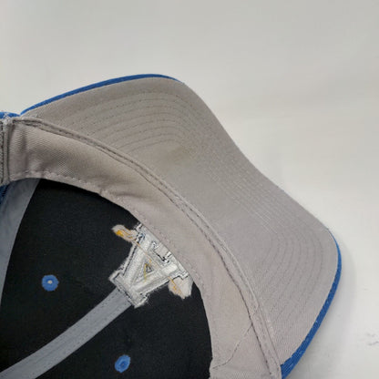 Letter A Arrow Fitted Hat Blue M-XL Embroidered Solid Pacific Headwear