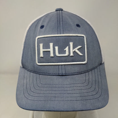 Huk Fishing Snapback Trucker Hat Blue OSFM Adjustable Mesh Back Yupoong