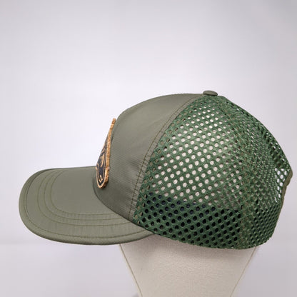 Richardson Strapback Trucker Hat Green One Size Adjustable Patch Outdoor