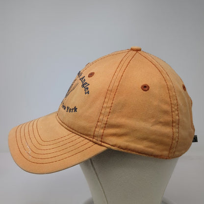Attitude 101 Baseball Cap Orange One Size Fly Fishing Hancock NY Strapback Hat