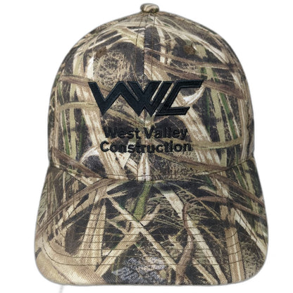 Outdoor Cap Snapback Hat Brown One Size Camo West Valley Construction Logo Work
