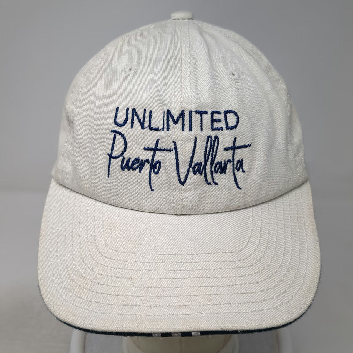 Invasion Baseball Cap White One Size Puerto Vallarta Unlimited Vacation Club Hat