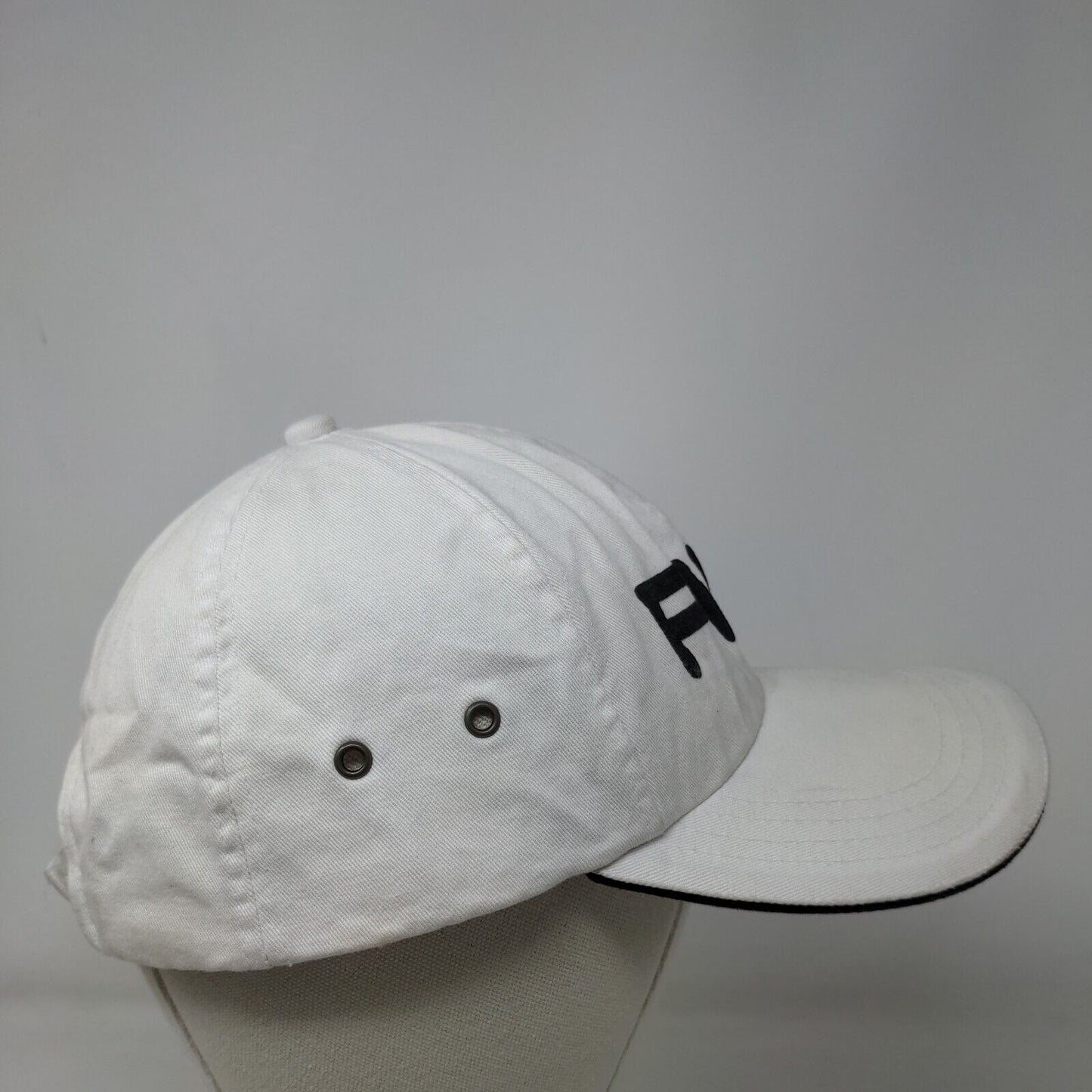Ping Strapback Hat White One Size Adjustable Embroidered 6 Panel Nissin Cap