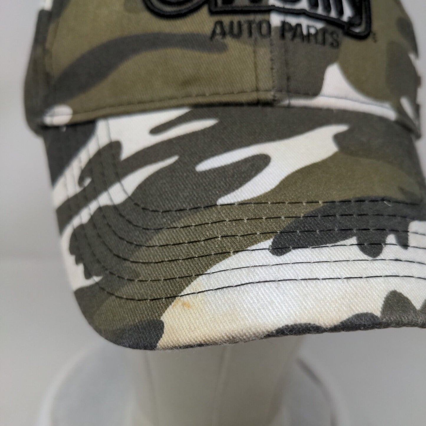 O'Reilly Auto Parts Strapback Hat Camouflage One Size Embroidered 6 Panel