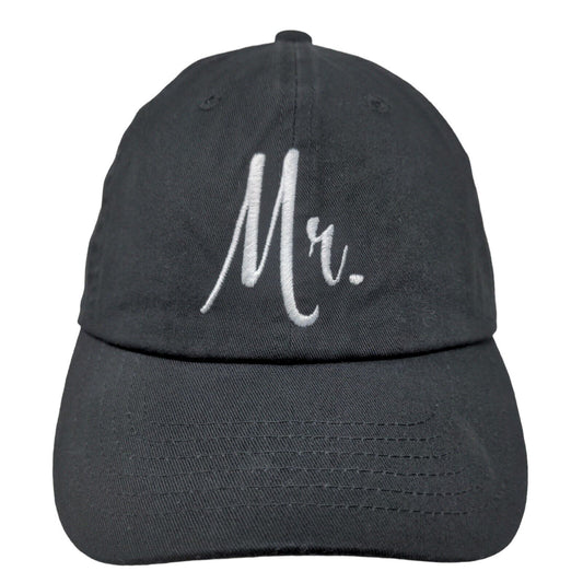 Direct Caps Men's Slideback Hat Black Size OSFM Embroidered Mr. Groom Logo