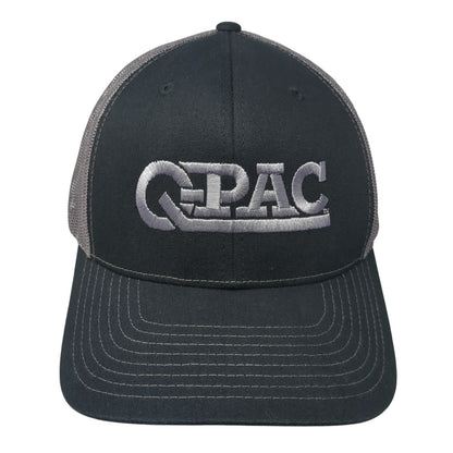 Q-PAC Logo Snapback Mesh Back Trucker Hat Black One Size Richardson