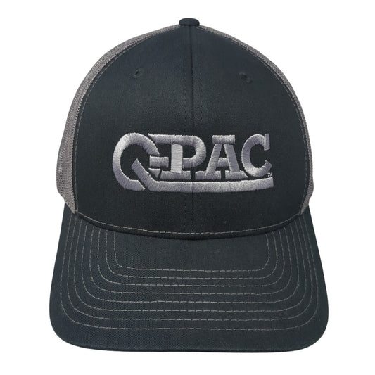 Q-PAC Logo Snapback Mesh Back Trucker Hat Black One Size Richardson
