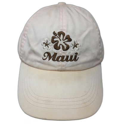 Sansegal Baseball Cap Pink One Size Maui Hibiscus Flower Slideback Hat Cotton