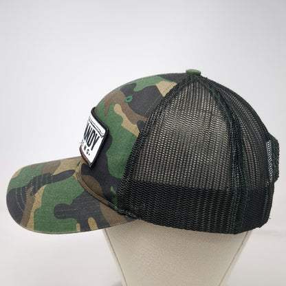 Richardson Trucker Hat Green Camo One Size Jim Dandy Brewing Snapback Mesh
