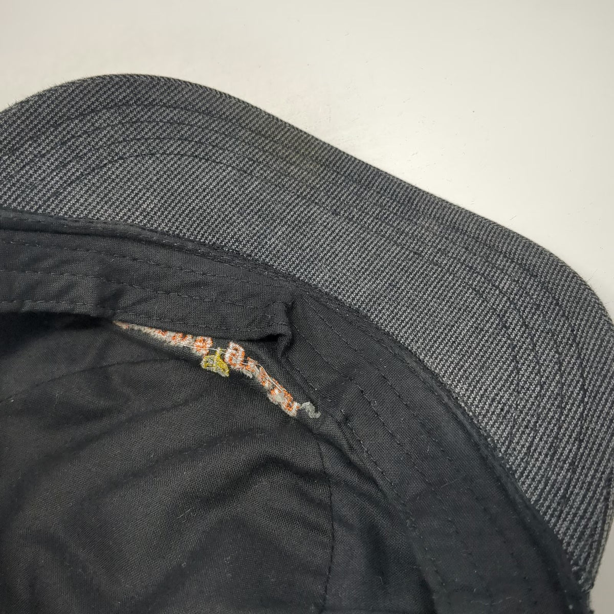 District Army Cap Gray One Size Evans Grain Cotton Adjustable Strapback Hat