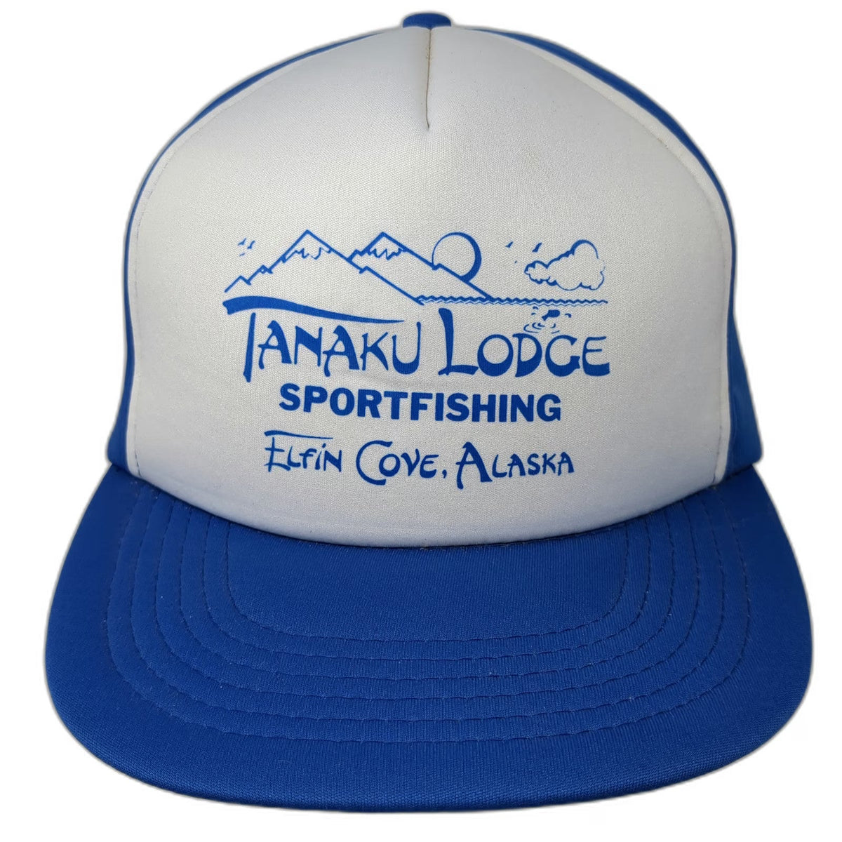 Crown Cap 5 Panel Blue One Size Tanaku Lodge Alaska Sportfishing Snapback Hat