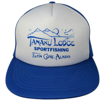 Crown Cap 5 Panel Blue One Size Tanaku Lodge Alaska Sportfishing Snapback Hat