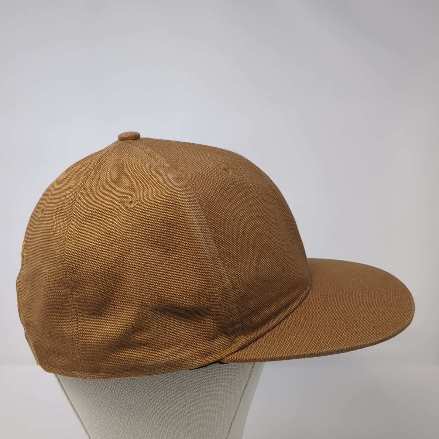 Carhartt Patch Snapback Hat Brown One Size Adjustable Solid 6 Panel