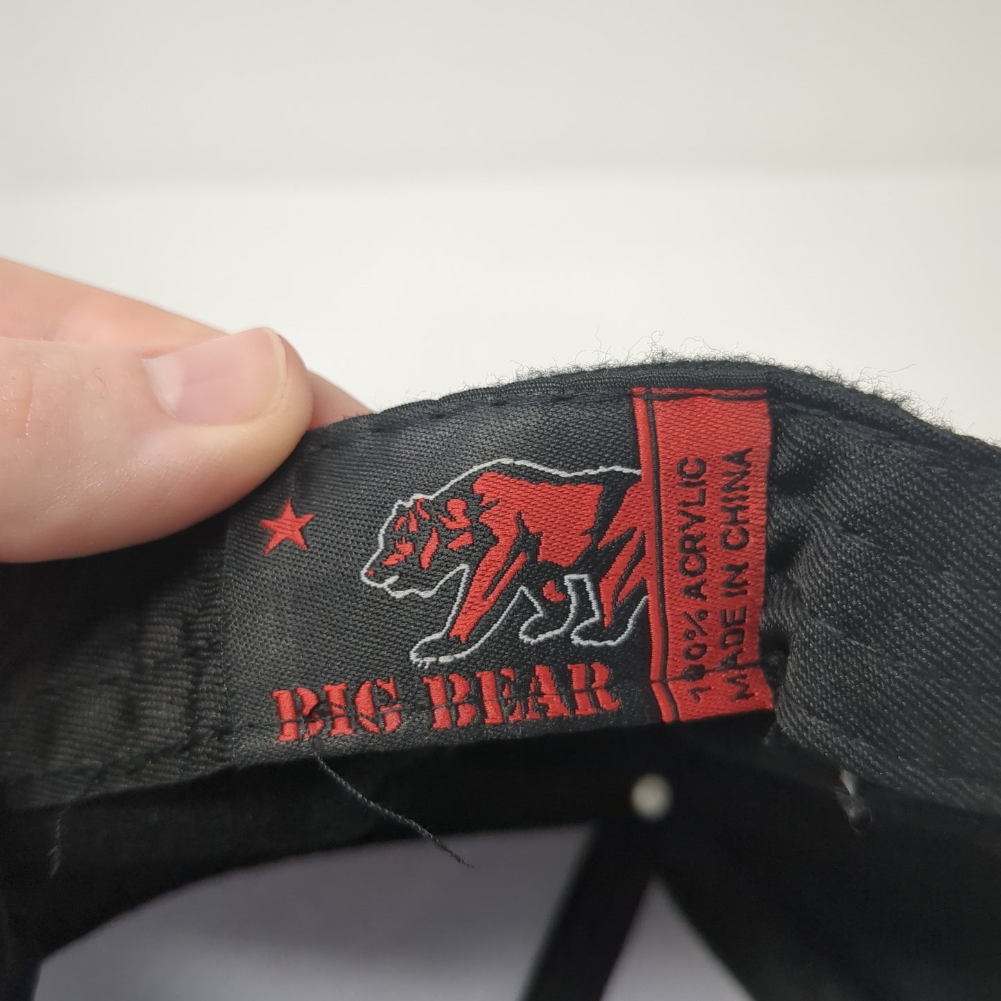 Queen Snapback Hat Black One Size Adjustable Embroidered Big Bear
