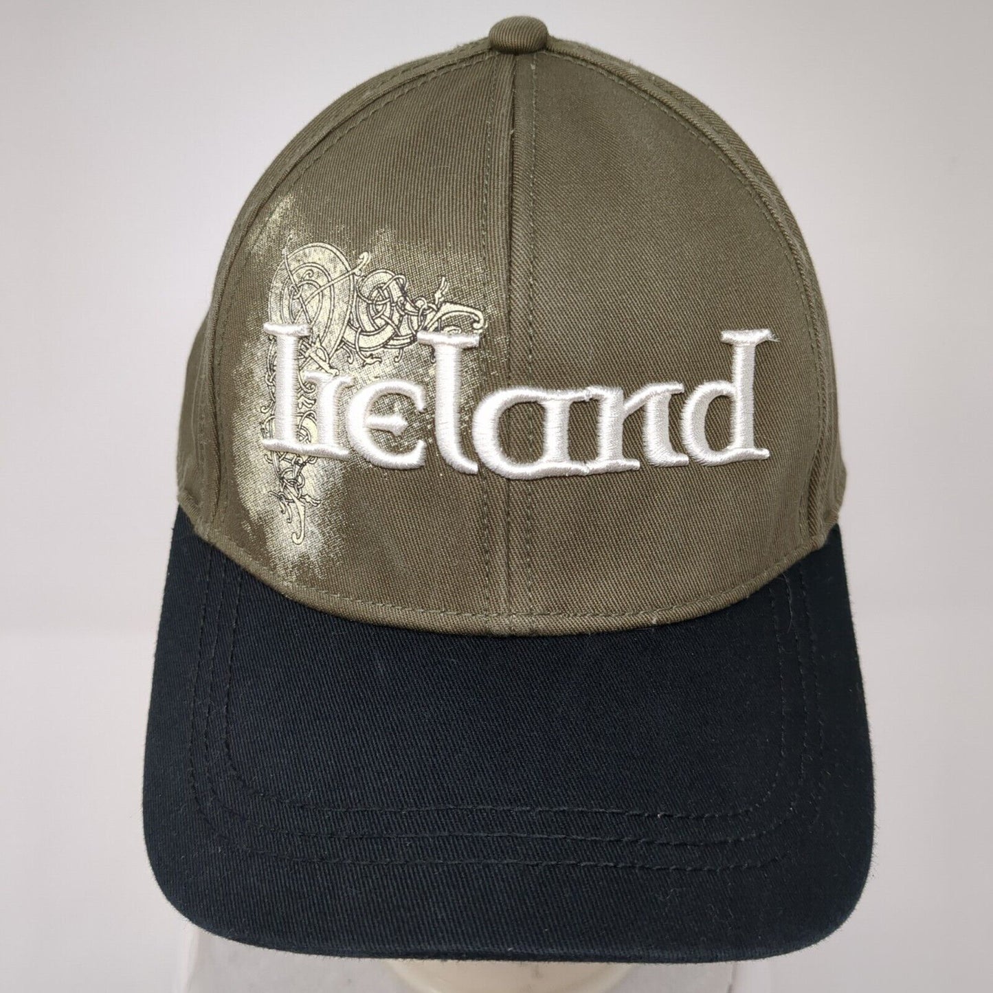 Ireland Slideback Hat Brown One Size Adjustable Embroidered 6 Panel Cotton