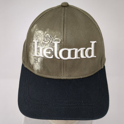 Ireland Slideback Hat Brown One Size Adjustable Embroidered 6 Panel Cotton
