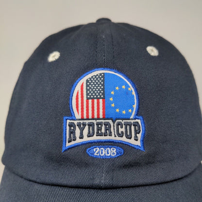 Pukka Men's Strapback Hat Blue Size OS Embroidered 2008 Ryder Cup Logo Golf