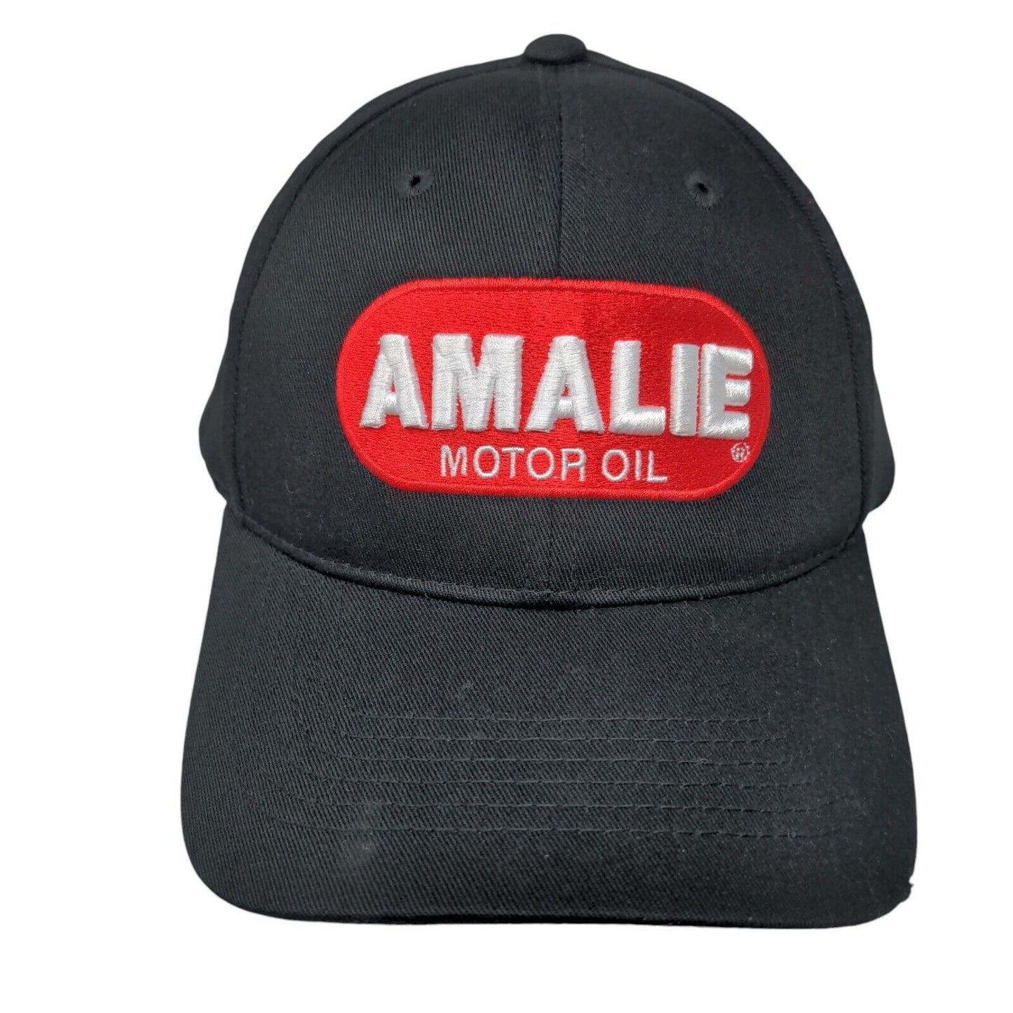 Amalie Motor Oil Strapback Hat Black OSFM Solid Adjustable Embroidered