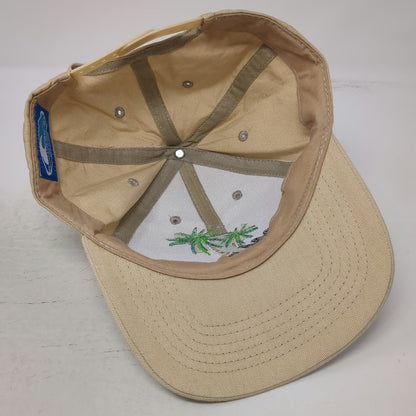 Hawaiian Heads Snapback Beige One Size Maui Palm Trees Embroidered Travel Hat