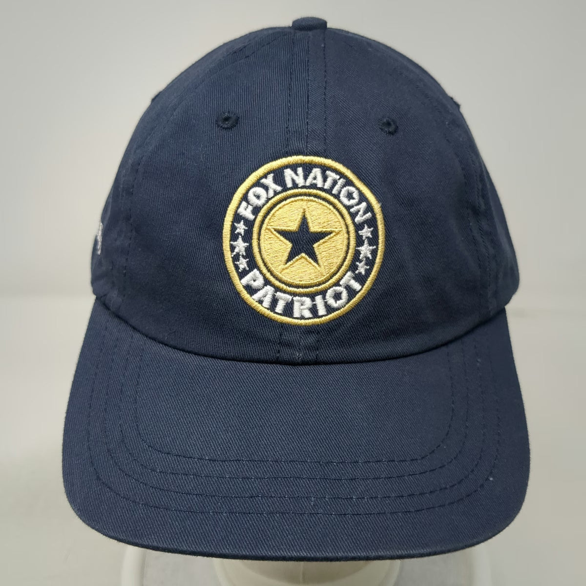 Baseball Cap Blue One Size Fox Nation Patriot Star Slideback USA Made Logo Hat