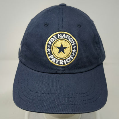 Baseball Cap Blue One Size Fox Nation Patriot Star Slideback USA Made Logo Hat