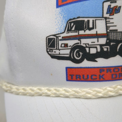 Mohr's 5 Panel White One Size Hat Boise State University Truck Driving Semi Rope
