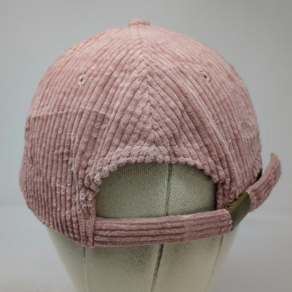Pink Baseball Cap One Size Corduroy Adjustable Strapback Solid Blank 6 Panel Hat