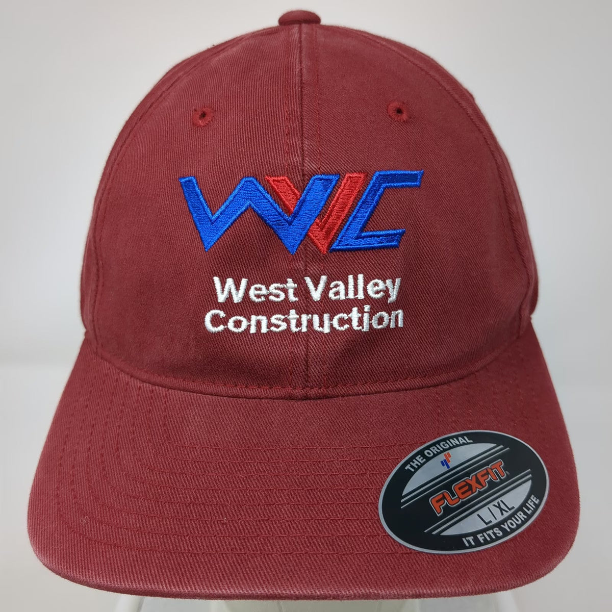 Port Authority Baseball Cap Red XL West Valley Construction WVC Flexfit Hat