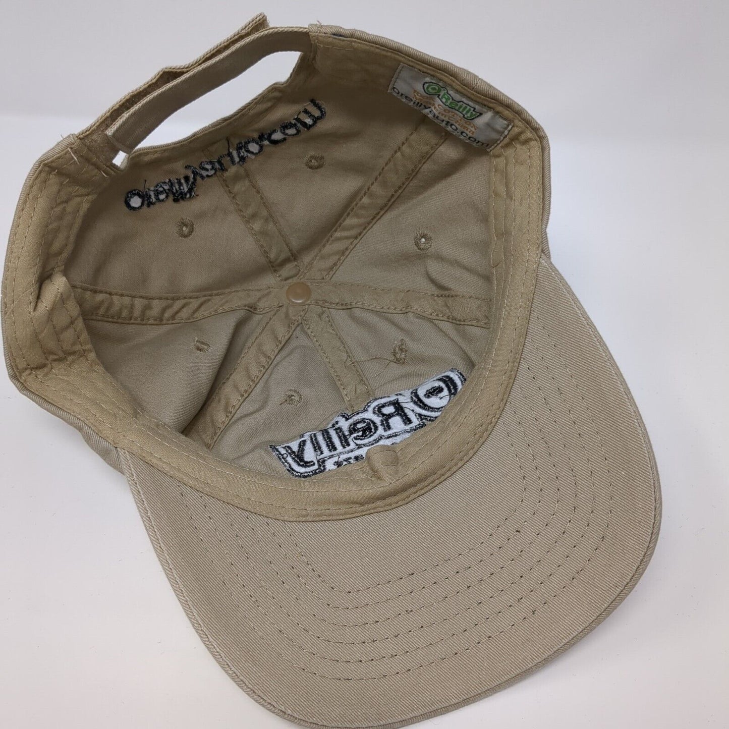 O'Reilly Auto Parts Strapback Hat Tan One Size Embroidered Adjustable