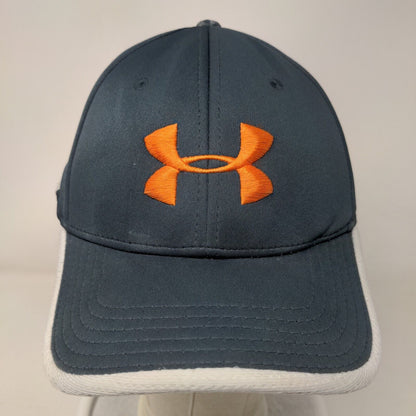 Under Armour Golf Fitted Hat Blue M/L Breathable Vented Holes 6 Panel