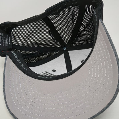 Yupoong Trucker Hat Gray Black Red One Size Mesh Snapback Flexfit 110 Quanta