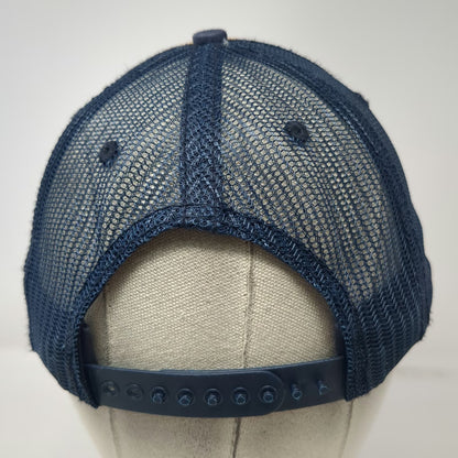 Bioworld Daytona Trucker Hat Blue Beige Plaid Mesh Snapback One Size Seagull