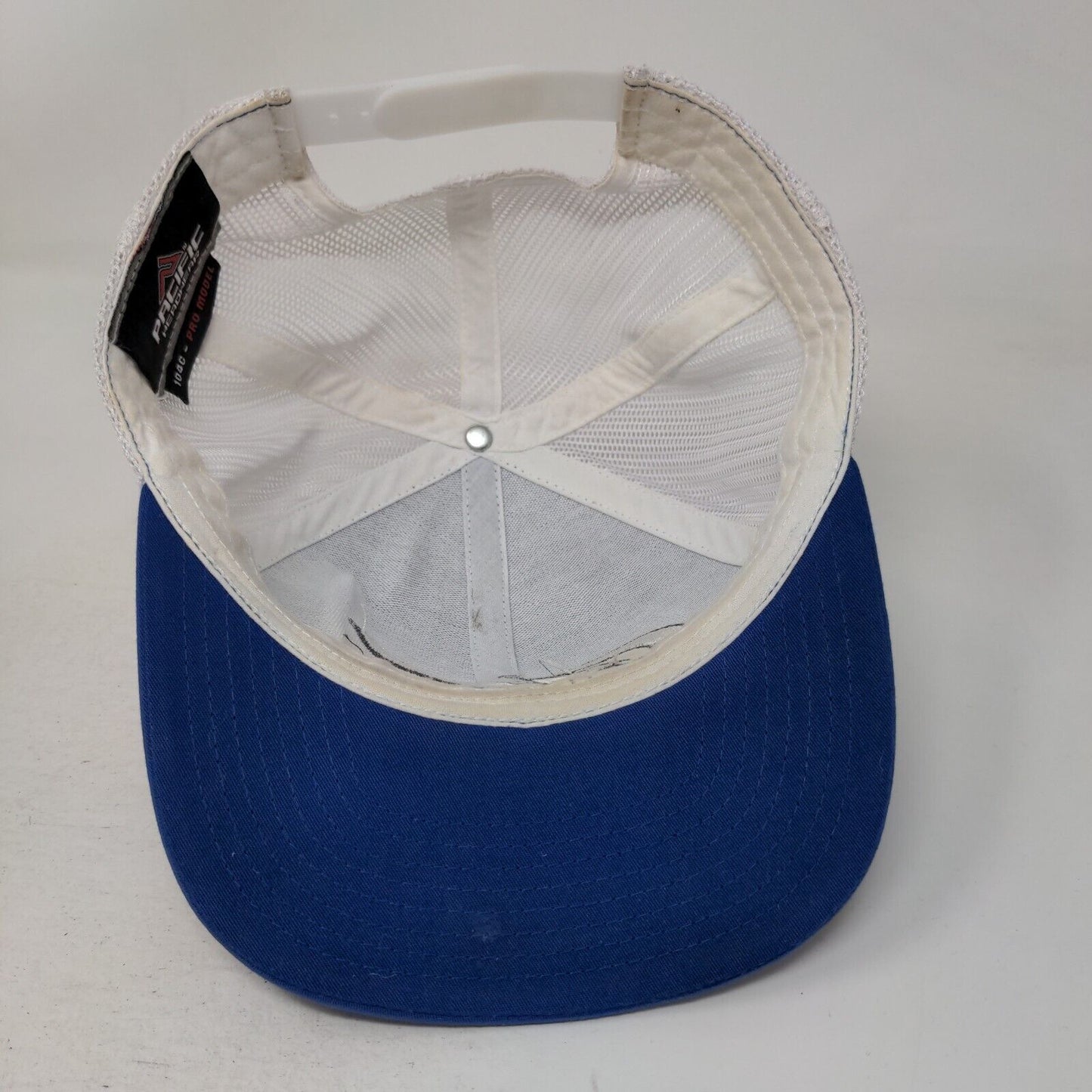 GC Snapback Mesh Back Trucker Hat Blue One Size Embroidered Colorblock