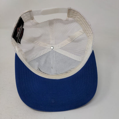 GC Snapback Mesh Back Trucker Hat Blue One Size Embroidered Colorblock