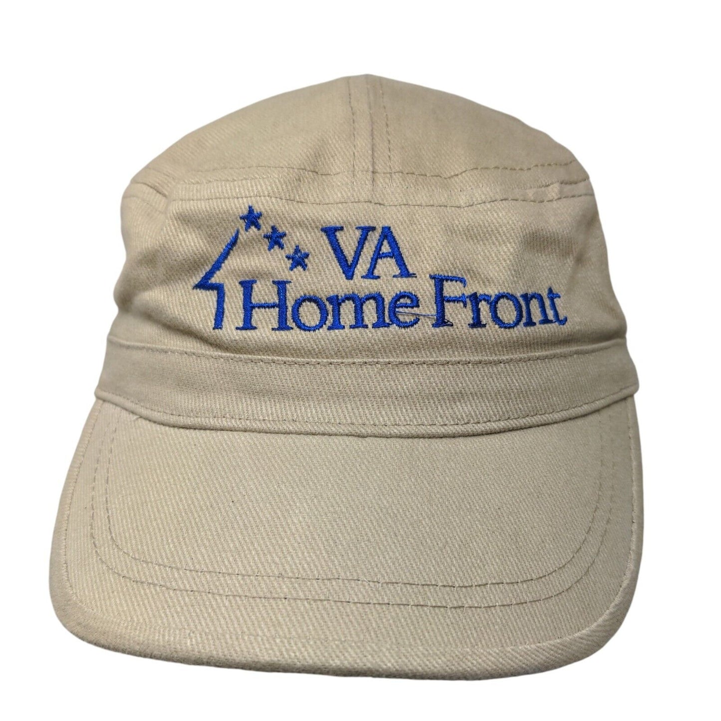 VA Home Front Strapback Cadet Army Cap Hat Tan One Size Embroidered