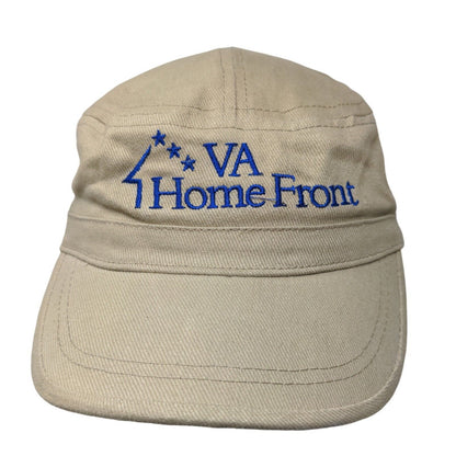 VA Home Front Strapback Cadet Army Cap Hat Tan One Size Embroidered
