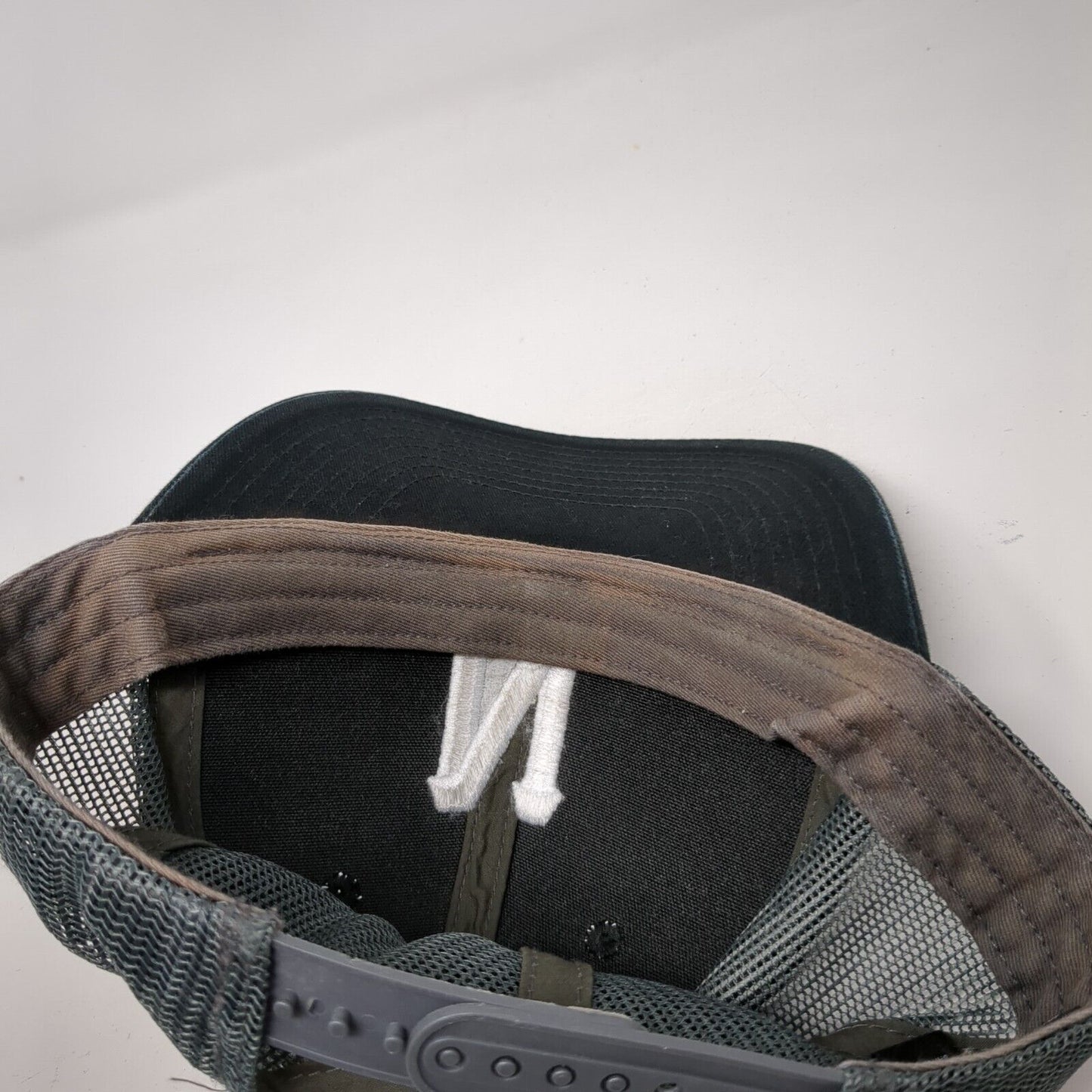 Letter N Snapback Mesh Back Trucker Hat Black OSFA Port Authority