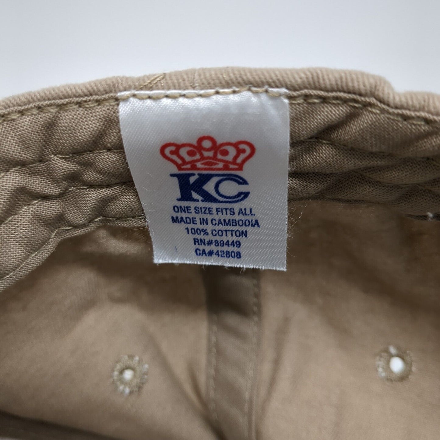 CAST For Kids Foundation Strapback Hat Tan One Size Embroidered KC