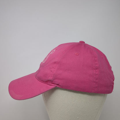 CES Monogram Strapback Baseball Cap Pink One Size Adjustable Embroidered 6 Panel