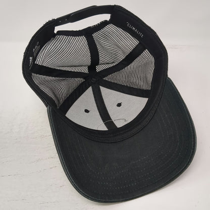 Adidas Trucker Hat Black One Size Mesh Back Snapback Climalite Gradient Patch