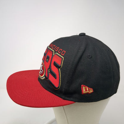 New Era NFL San Francisco 49ers Snapback Hat Black Red One Size Gold Undervisor