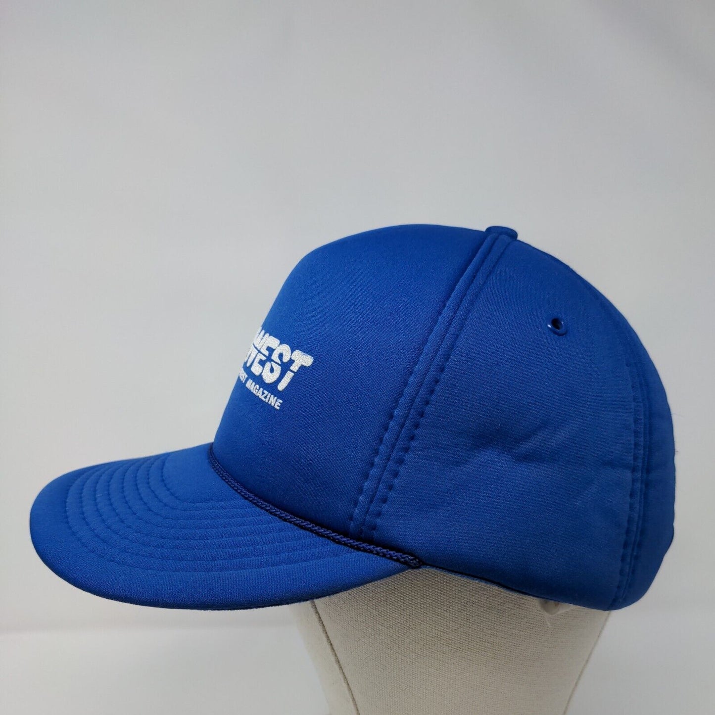 Sno West Snowmobile West Magazine Snapback Hat Blue OSFA Adjustable Rope