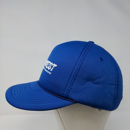 Sno West Snowmobile West Magazine Snapback Hat Blue OSFA Adjustable Rope
