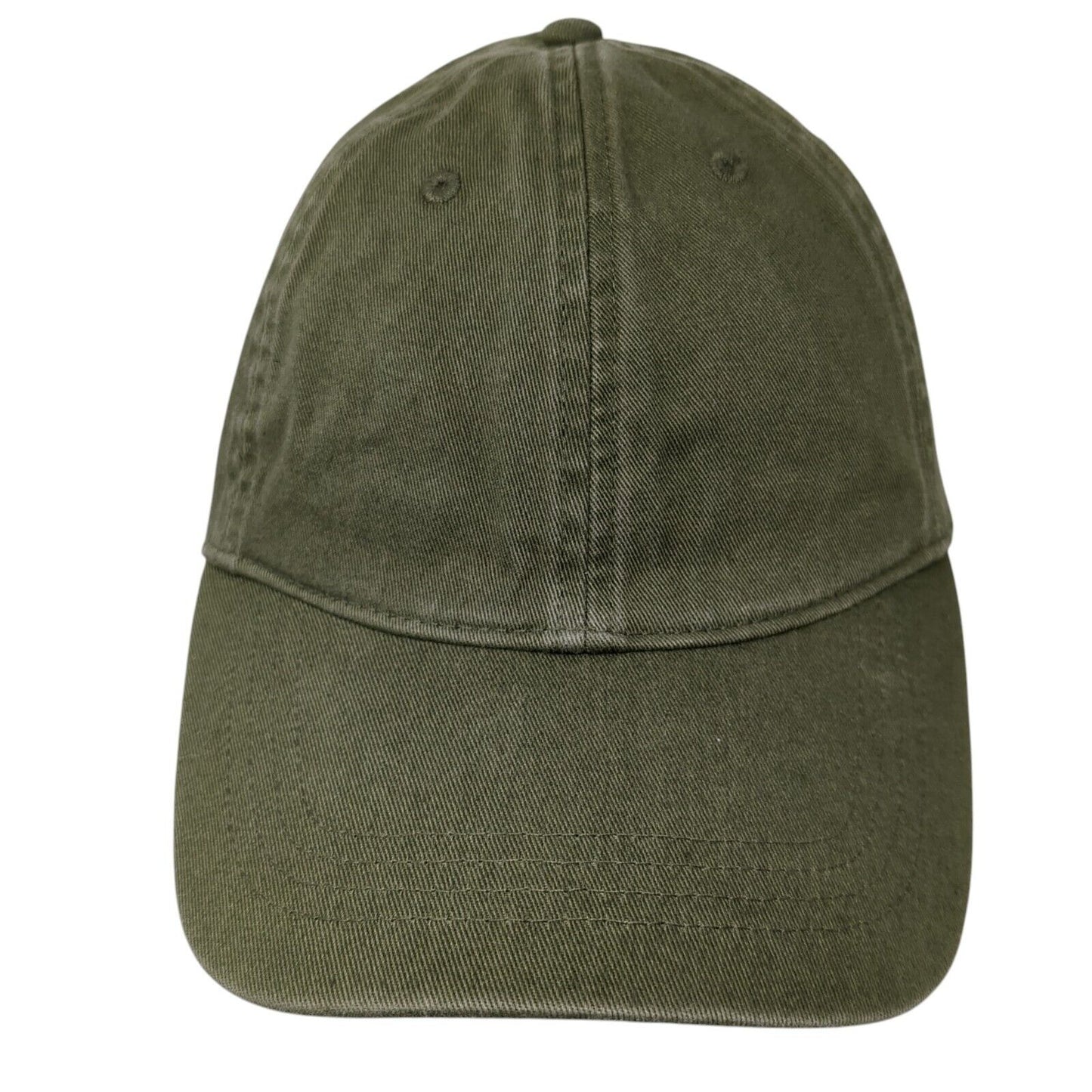 Old Navy Slideback Hat Green One Size Adjustable Vented Holes 6 Panel Blank